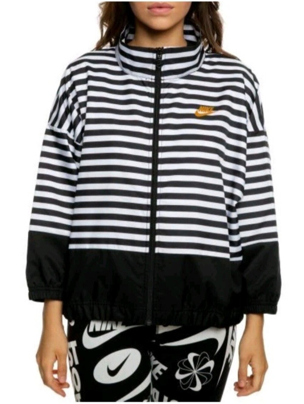 NIKE Women's Stripe Woven Full Zip Jacket